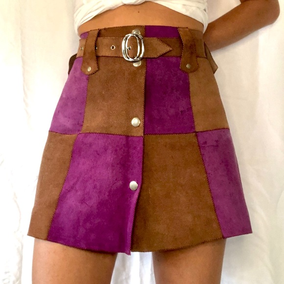 Vintage Dresses & Skirts - 🛑SOLD🛑 70s Vintage Suede Mini Skirt